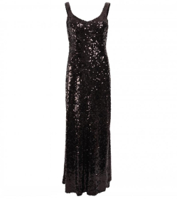 Black Full Length Sequin Dress