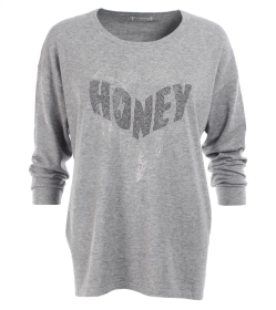 Grey Oversized Sparkly Slouch Jumper