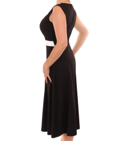 Black and Ivory A Line Dress