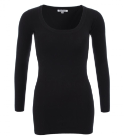 Black Scoop Neck Jumper