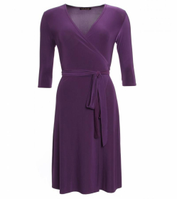Purple Elegant Wrap Dress