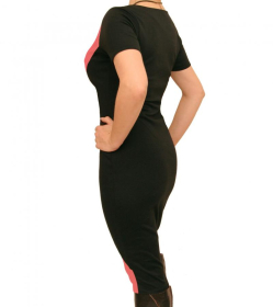 Coral Block Colour Shift Dress