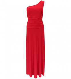 Red One Shoulder Long Evening Dress