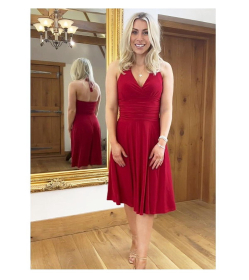 Red Halter Neck Dress