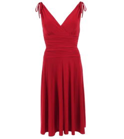 Red Grecian Style Dress
