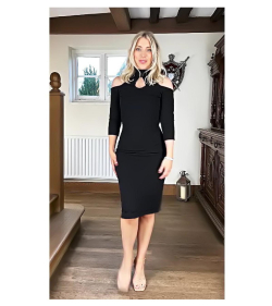 Black Cut Out Choker Dress