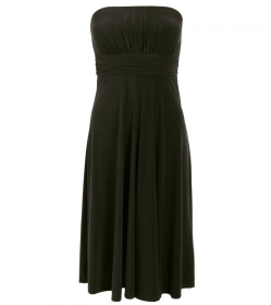 Black Slinky Strapless Dress