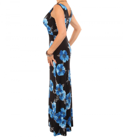Blue Floral Maxi Dress