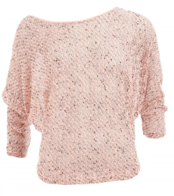 Pink Marl Batwing Top