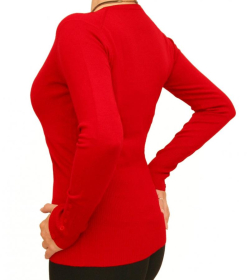 Red Button up Cardigan