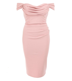 Baby Pink off the Shoulder Dress