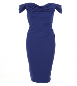 Royal Blue off the Shoulder Dress