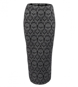 Jacquard Effect Midi Skirt