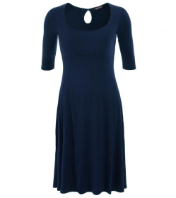 Navy Blue A Line Dress