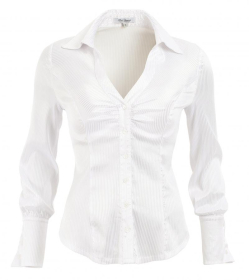White Pin Stripe Stretchy Shirt