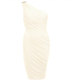 Ivory Figure Hugging Diamante Dress