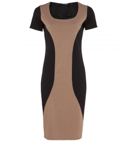 Mocha Block Colour Shift Dress