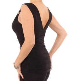 Black Crystal Diamante Top