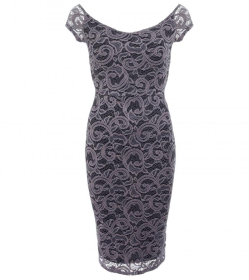 Grey Crochet Lace Dress