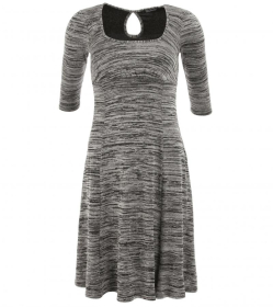 Grey Marl A-Line Dress